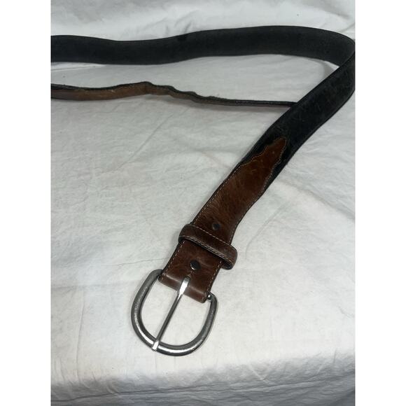 Silver Creek Brown Western Leather Belt Strap Size 44 - Picture 2 of 6